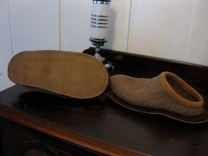 Newly re-soled slippers